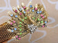 Exotic Multicolor Peacock Bird Bangle Bracelet Cuff