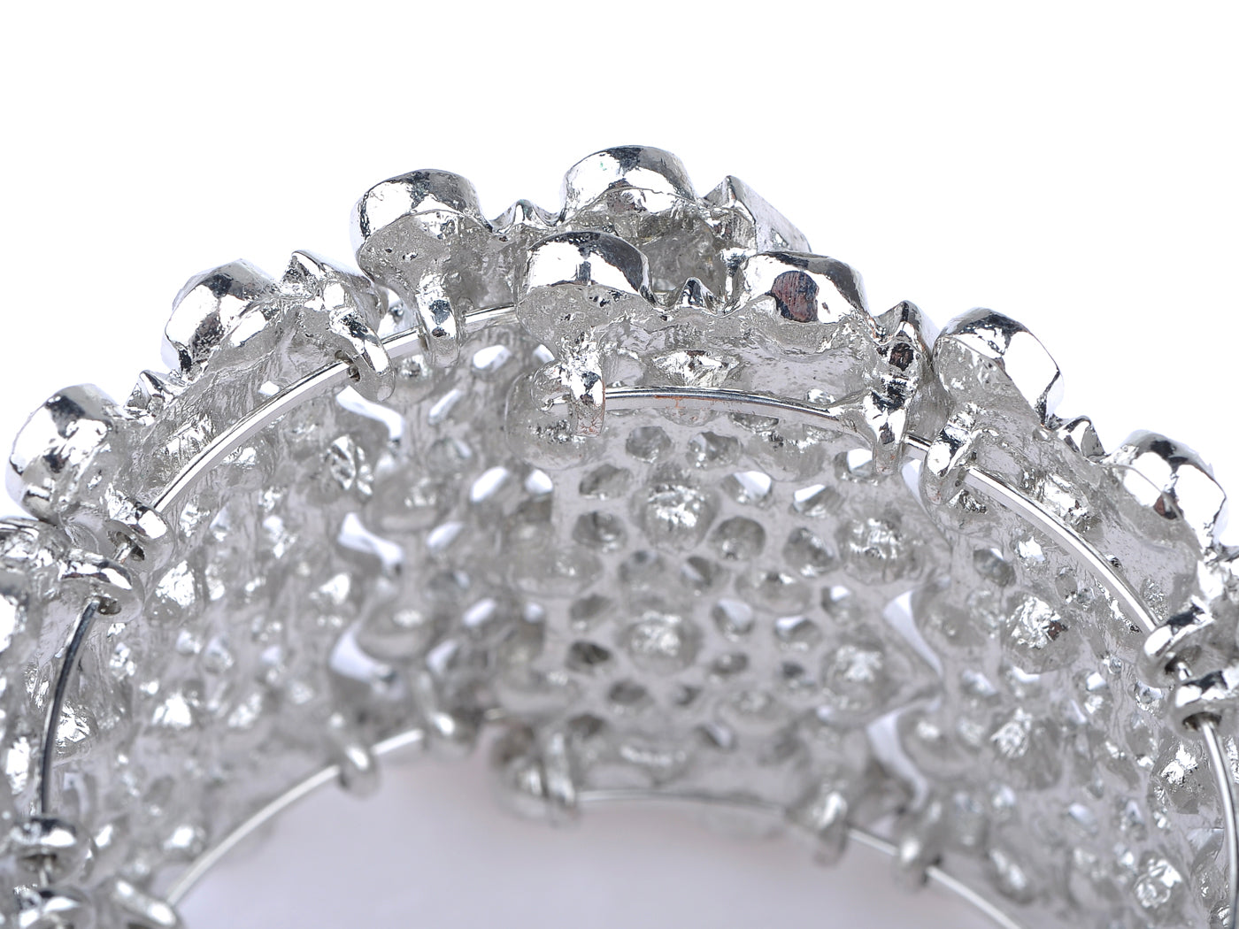 Iridescent Peridot Green Colored Cuff Wrap Bracelet