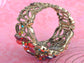 Rainbow Colorful Jewel Gem Flower Star Bracelet Bangle Cuff