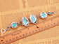 Antique Turquoise Colored Ss Contemporary Toggle Bracelet