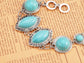 Antique Turquoise Colored Ss Contemporary Toggle Bracelet