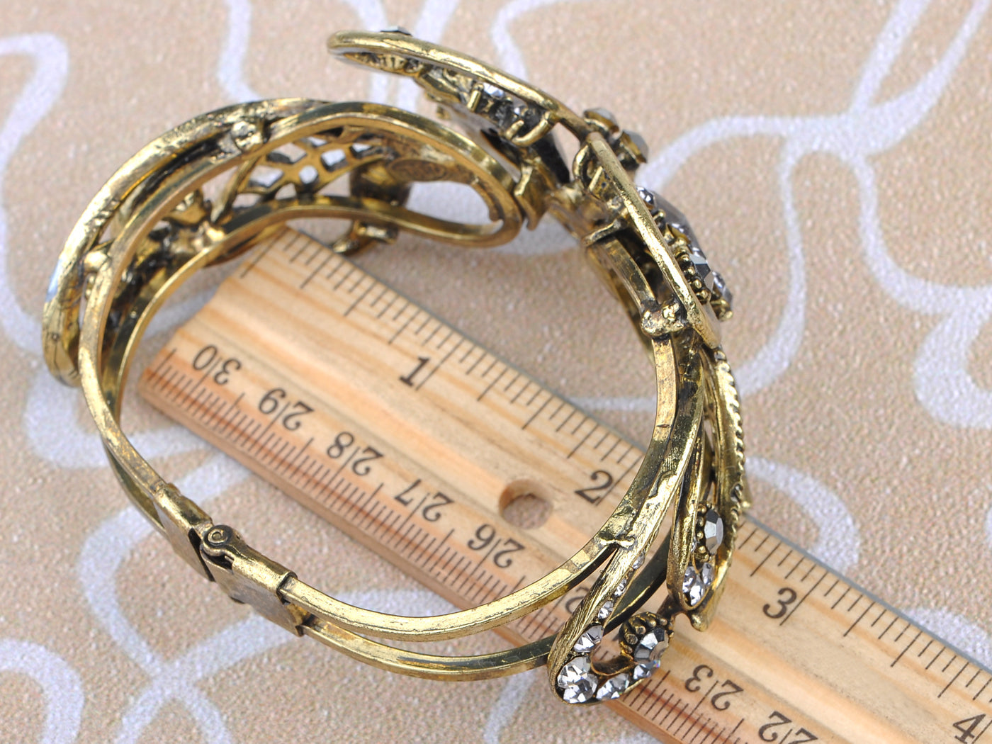 Grey Heart Bead Love Butterfly Cuff Bracelet Bangle