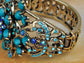 Fun Turquoise Bead Flower Design Bracelet Bangle
