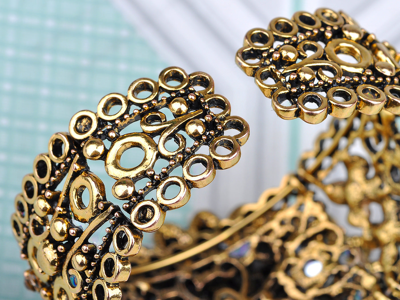 Exotic Multicolor Peacock Bird Bangle Bracelet Cuff