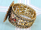 Exotic Multicolor Peacock Bird Bangle Bracelet Cuff