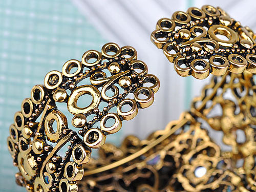 Exotic Multicolor Peacock Bird Bangle Bracelet Cuff