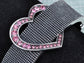 Dark Pink Heart Belt Buckle Bracelet