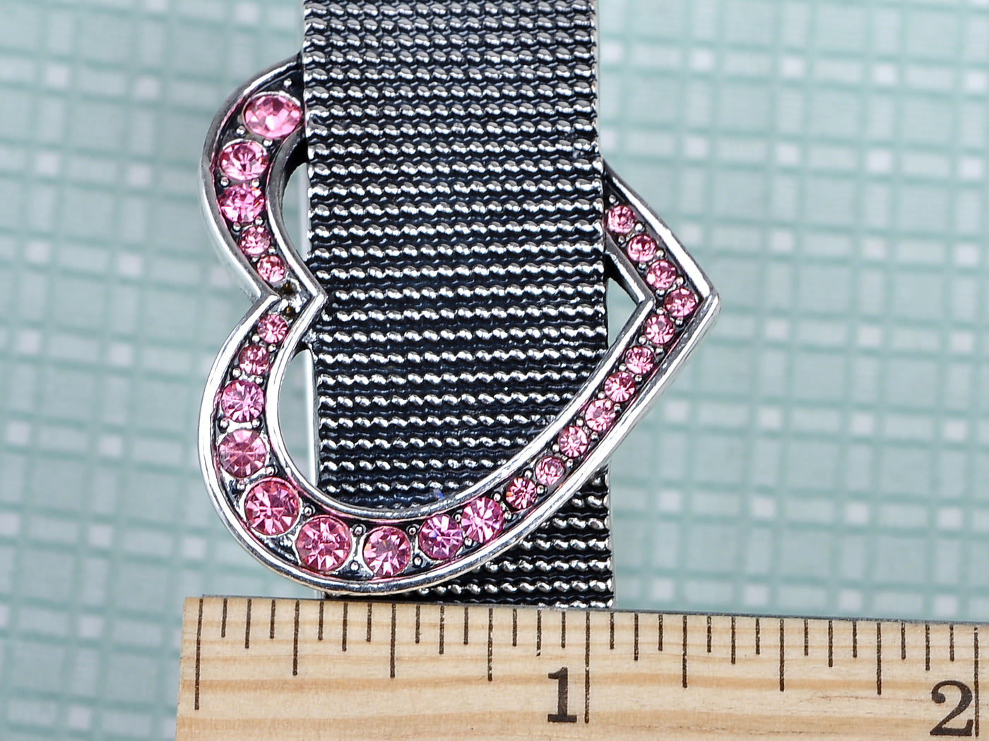 Dark Pink Heart Belt Buckle Bracelet