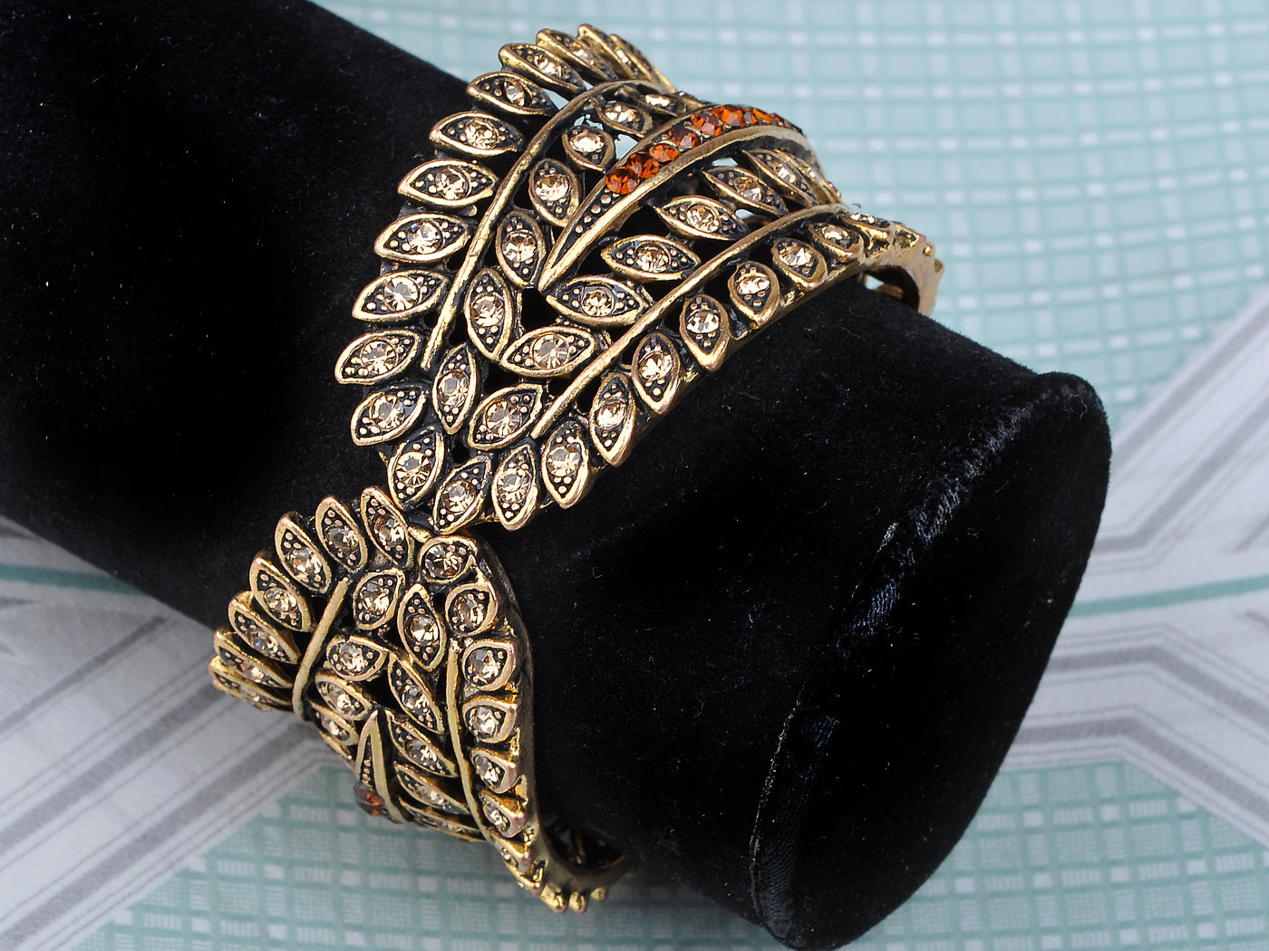 Feather Leaf Design Bracelet Bangle Cuff