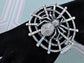 Creepy Halloween Topaz Aurora Spider Web Bracelet Bangle Cuff
