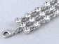 Silver Three Tier Bridal Wedding Prom Chain Link Bracelet