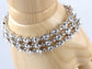 Silver Three Tier Bridal Wedding Prom Chain Link Bracelet