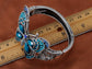 Iridescent Sapphire Colored Butterfly Cuff Bracelet