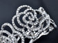 Beauty & Beast Rose Filigree Outline Cuff Bracelet