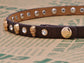 Brown Leather Punk Rock Style Skull Head Bracelet