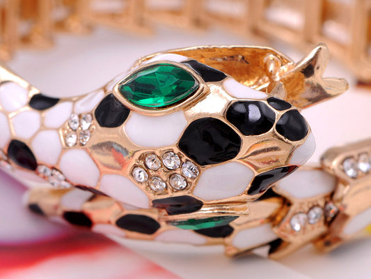 Egyptian Style D Coiling Snake Bangle With Accenting