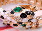 Egyptian Style D Coiling Snake Bangle With Accenting