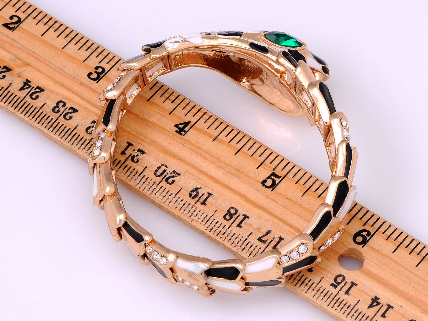 Egyptian Style D Coiling Snake Bangle With Accenting