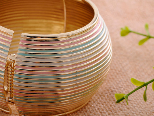 Tribal Light Pastel Thin Stripe Bangle Bracelet