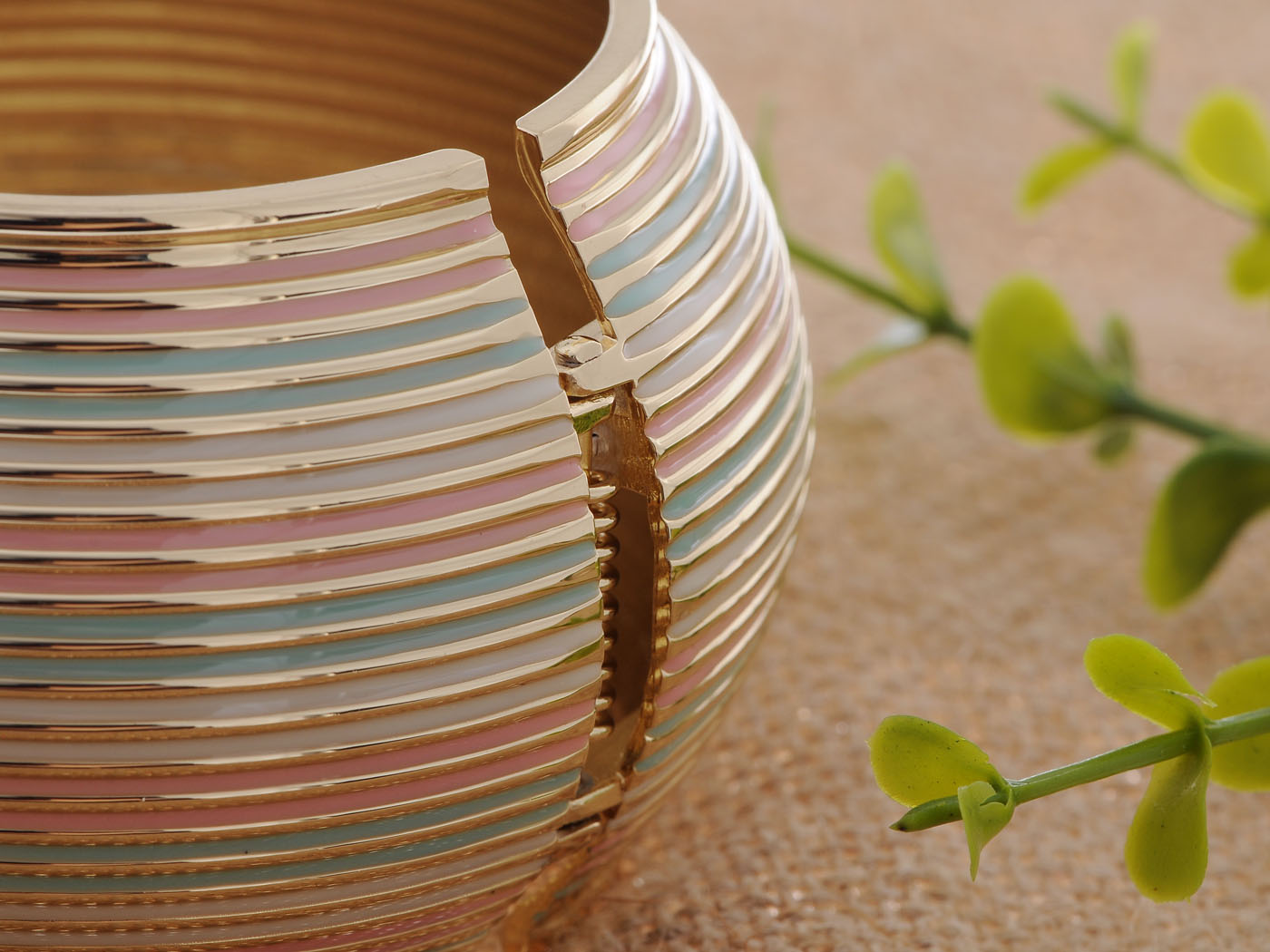 Tribal Light Pastel Thin Stripe Bangle Bracelet