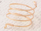 Gold Egyptian Spiral Snake Wrap Around Arm Cuff Coil Bangle Bracelet