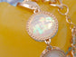 Opal Round Pendant Gems Chain Bangle Bracelet