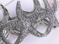 Gold Textured Starfish Stretch Bangle Cuff Statement Bracelet