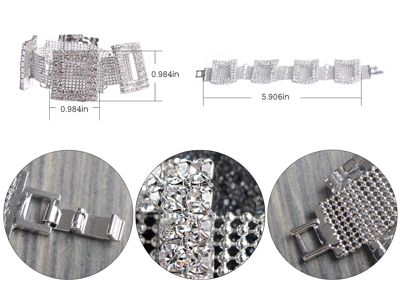 Iridescent Colored Belt Buckle Cuff Bracelet