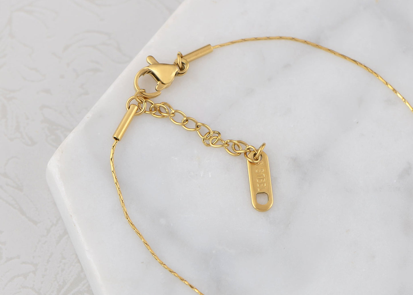 18K Gold-Plated Pearl Link Bracelet - Stainless Steel Pearl Bead Chain Bracelet Boho Chic Jewelry for Valentine's Day Birthdays