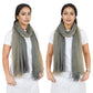 Lightweight Cotton Linen Scarf Gradient Colors Long Travel Scarf Wrap Shawl for Women 74.8in x 35.4in