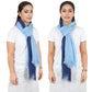 Lightweight Cotton Linen Scarf Gradient Colors Long Travel Scarf Wrap Shawl for Women 74.8in x 35.4in