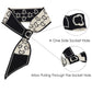 Skinny Knitted Scarf Letter Animal Pattern Pull-Through Design Winter Neckerchief Scarf for Women