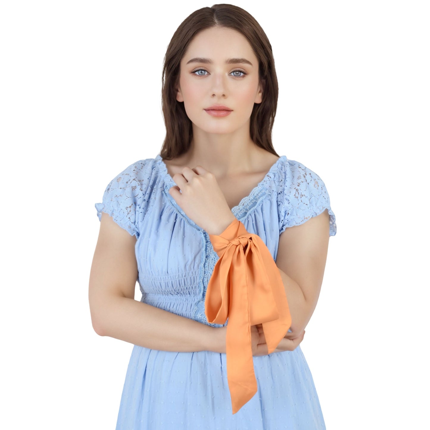 Solid Color Ribbon Scarf Long Neckerchief Satin Belt Necktie Headscarf Narrow Scarf