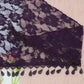 Sheer Floral Lace Triangle Mantilla Scarf Lightweight Tassel Shawl Wrap Head Scarf