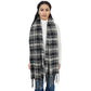 Plaid Winter Scarf Fringed Soft Warm Wrap Shawl Scarf for Women 23.6 x 70.9 inch
