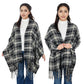 Plaid Winter Scarf Fringed Soft Warm Wrap Shawl Scarf for Women 23.6 x 70.9 inch