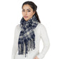 Plaid Winter Scarf Fringed Soft Warm Wrap Shawl Scarf for Women 23.6 x 70.9 inch