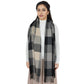 Classic Plaid Winter Scarf Soft Cashmere Feel Wrap Shawl Check Tassel Scarves for Women