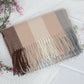 Classic Plaid Winter Scarf Soft Cashmere Feel Wrap Shawl Check Tassel Scarves for Women