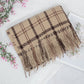 Classic Plaid Winter Scarf Soft Cashmere Feel Wrap Shawl Check Tassel Scarves for Women