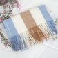 Classic Plaid Winter Scarf Soft Cashmere Feel Wrap Shawl Check Tassel Scarves for Women