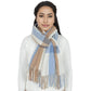 Classic Plaid Winter Scarf Soft Cashmere Feel Wrap Shawl Check Tassel Scarves for Women