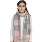 Classic Plaid Winter Scarf Soft Cashmere Feel Wrap Shawl Check Tassel Scarves for Women