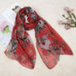 Fashion Floral Print Scarves Lightweight Winter Wrap Scarf Head Shawl for Women