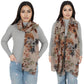 Fashion Floral Print Scarves Lightweight Winter Wrap Scarf Head Shawl for Women
