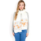 Elegant Floral Scarf with Lightweight Textured Fabric Overlay for Sophisticated Style