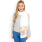 Elegant Floral Scarf with Lightweight Textured Fabric Overlay for Sophisticated Style
