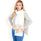 Elegant Floral Scarf with Lightweight Textured Fabric Overlay for Sophisticated Style