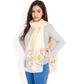 Elegant Floral Scarf with Lightweight Textured Fabric Overlay for Sophisticated Style