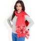 Elegant Floral Scarf with Lightweight Textured Fabric Overlay for Sophisticated Style